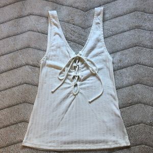 Urban Outfitters ribbed lace up tank top